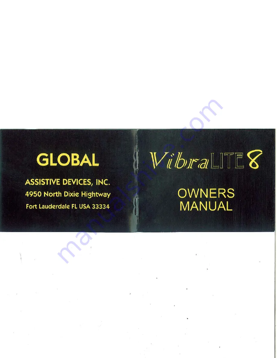 GLOBAL ASSISTIVE DEVICES Vibra LITE 8 Owner'S Manual Download Page 1