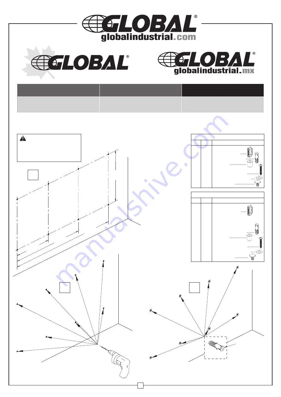 Global Industrial 695468 Assembly Instructions Manual Download Page 5