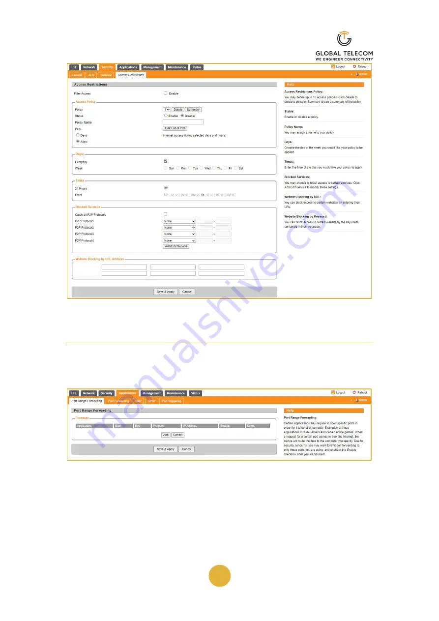 Global Telecom TITAN 4000 User Manual Download Page 20