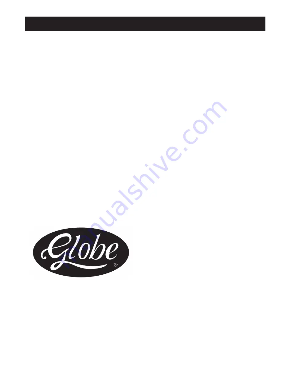 Globe ARBY'S 4913N Owner & Operator Instruction Manual Download Page 3