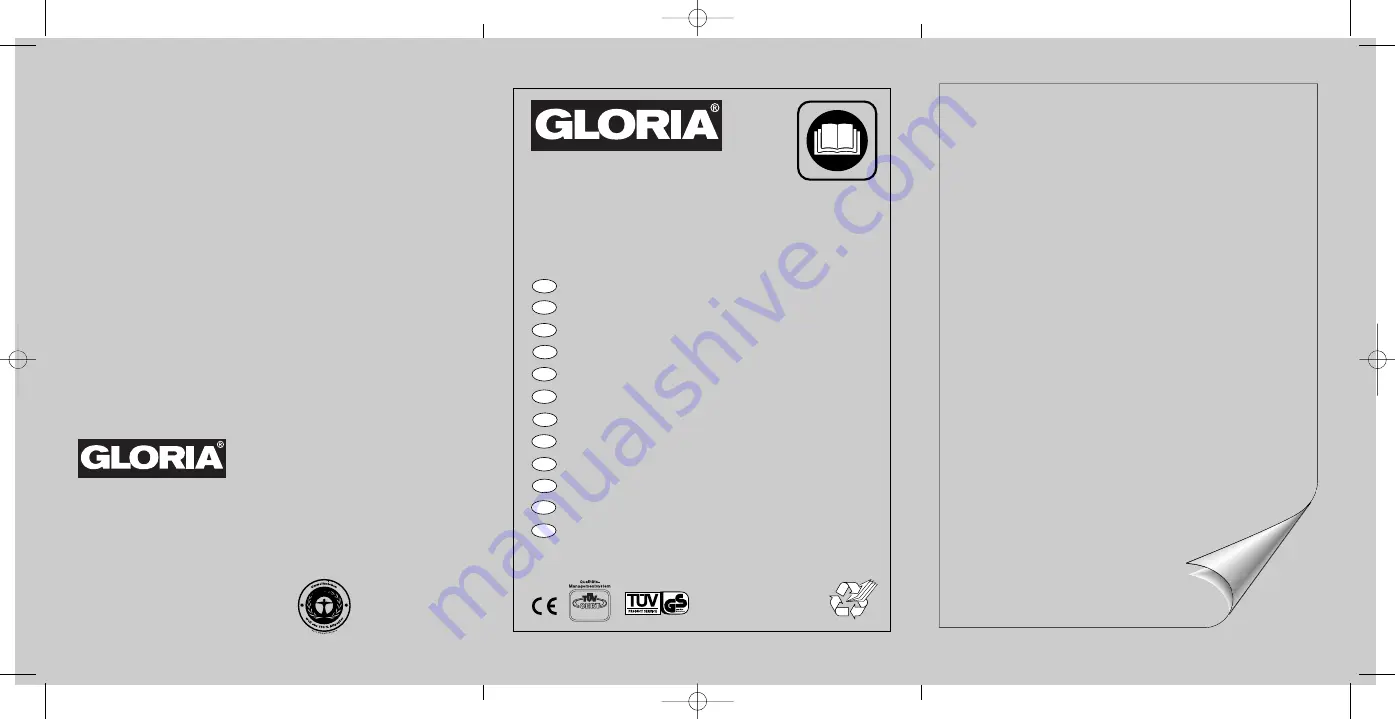 Gloria 172 RTi Instructions For Use Manual Download Page 1