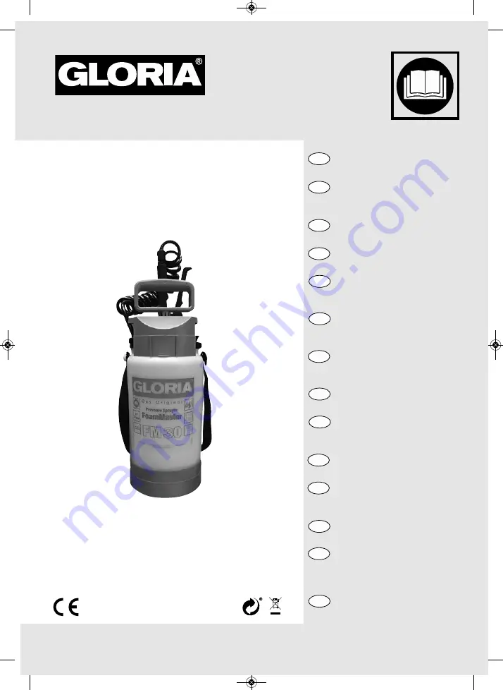 Gloria FoamMaster FM 30 Operating Instructions Manual Download Page 1