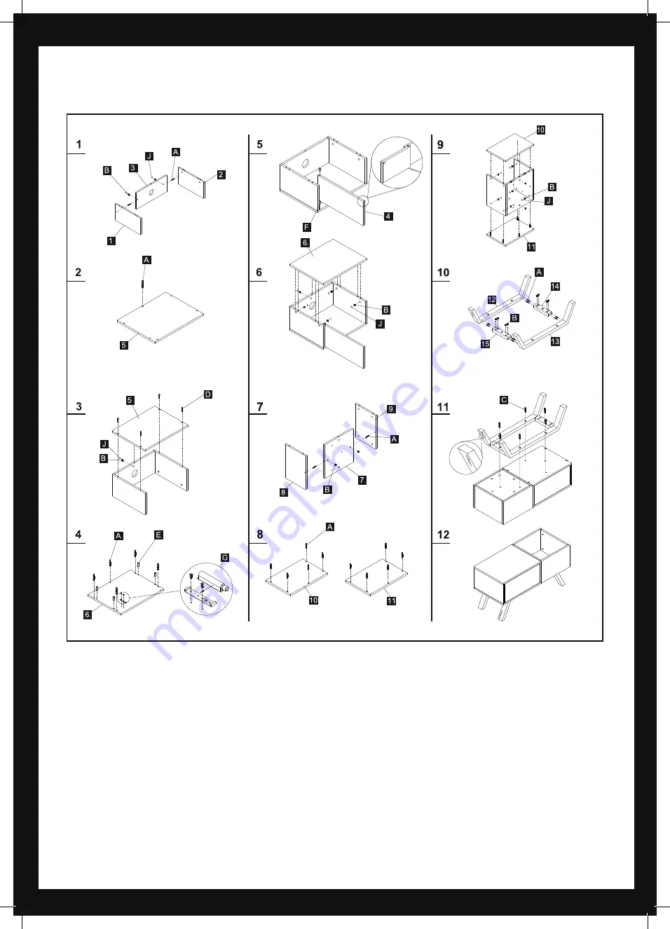 Glorious Turntable Lowboard Assembly Instructions Download Page 3