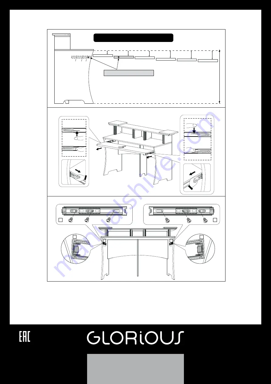 Glorious Workbench Smart Series Assembly Instructions Download Page 4