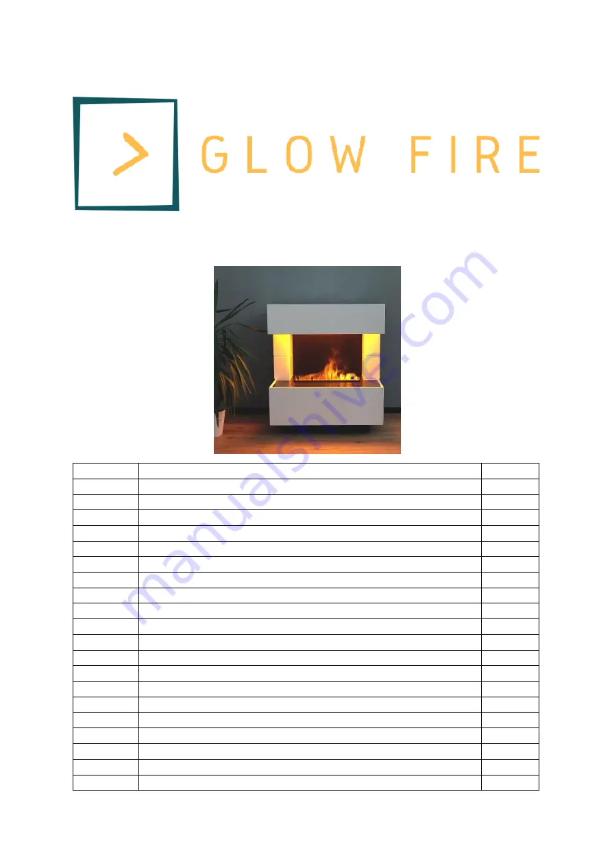 Glow Fire Kleist Assembly Instructions Manual Download Page 1