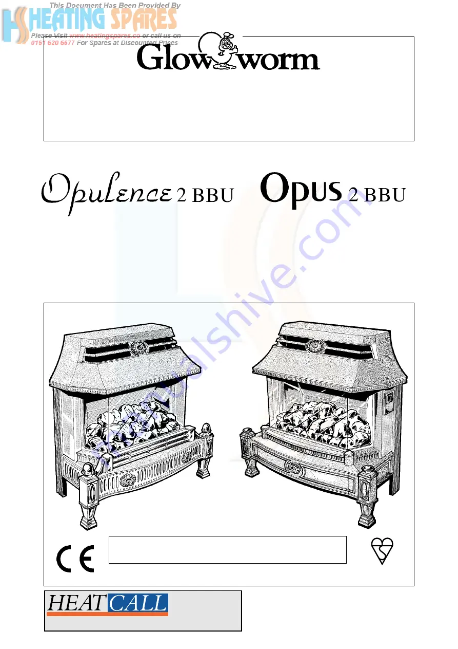 Glow-worm Opulence 2 BBU Installation & Servicing Instructions Manual Download Page 1