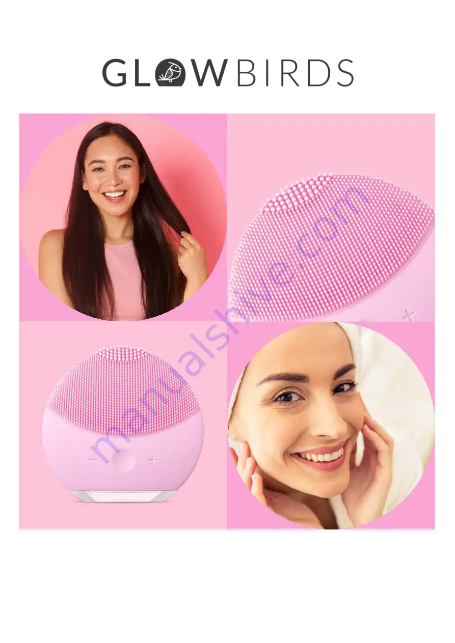 GlowBirds Sonic Facial Cleansing Brush Instructional Download Page 1