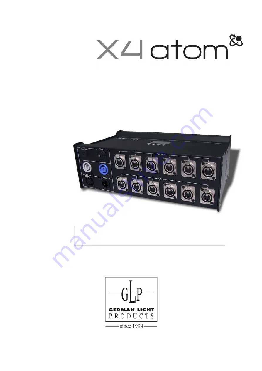 GLP X4 atom PSU 12 Скачать руководство пользователя страница 1