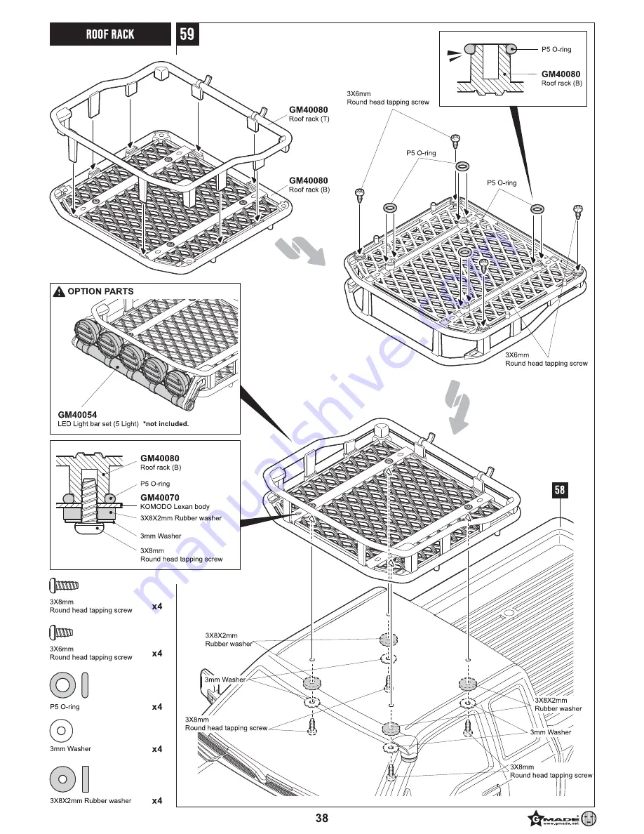 Gmade Komodo Off-Road Adventure Vehicle Assembly Manual Download Page 38