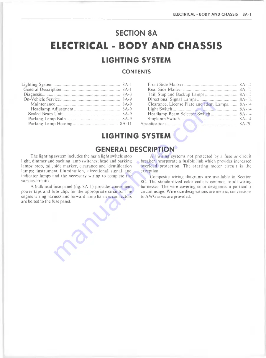 GMC 1982 Light Duty Truck Service Manual Download Page 1263