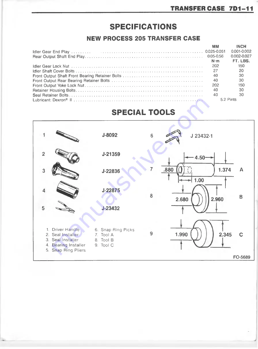 GMC 1989 Light Duty Truck Repair Manual Download Page 951