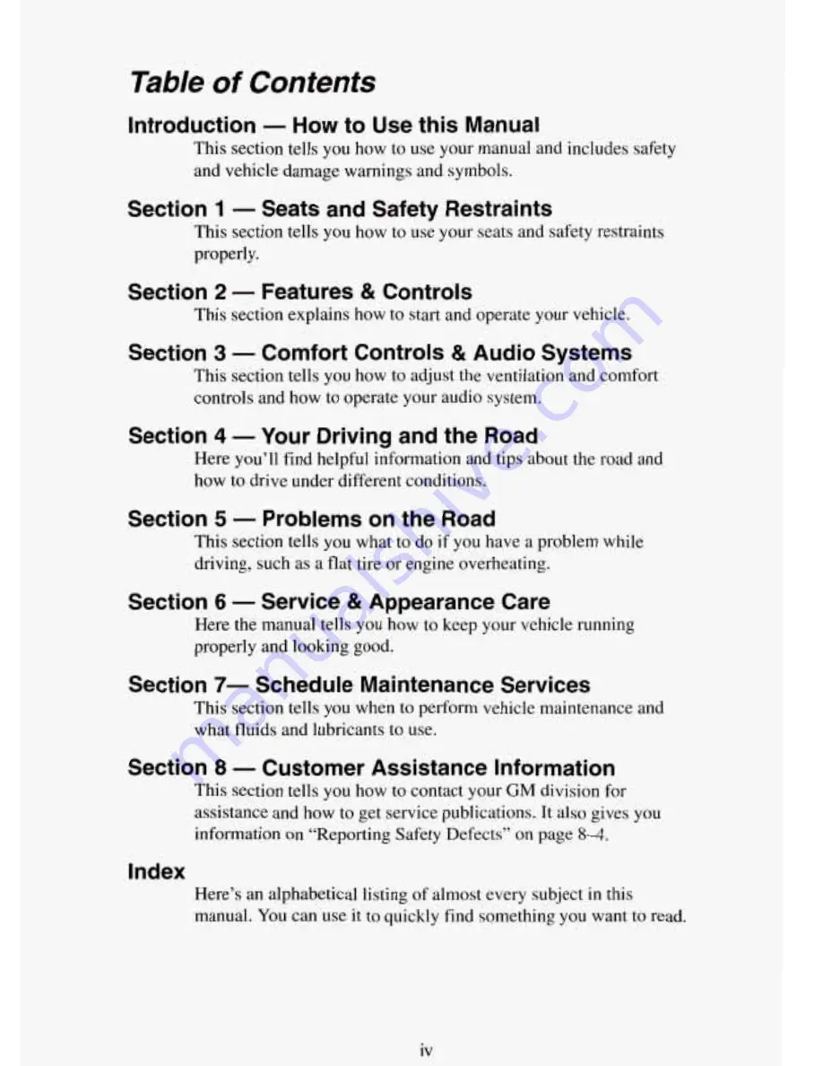 GMC 1994 Suburban Owner'S Manual Download Page 6