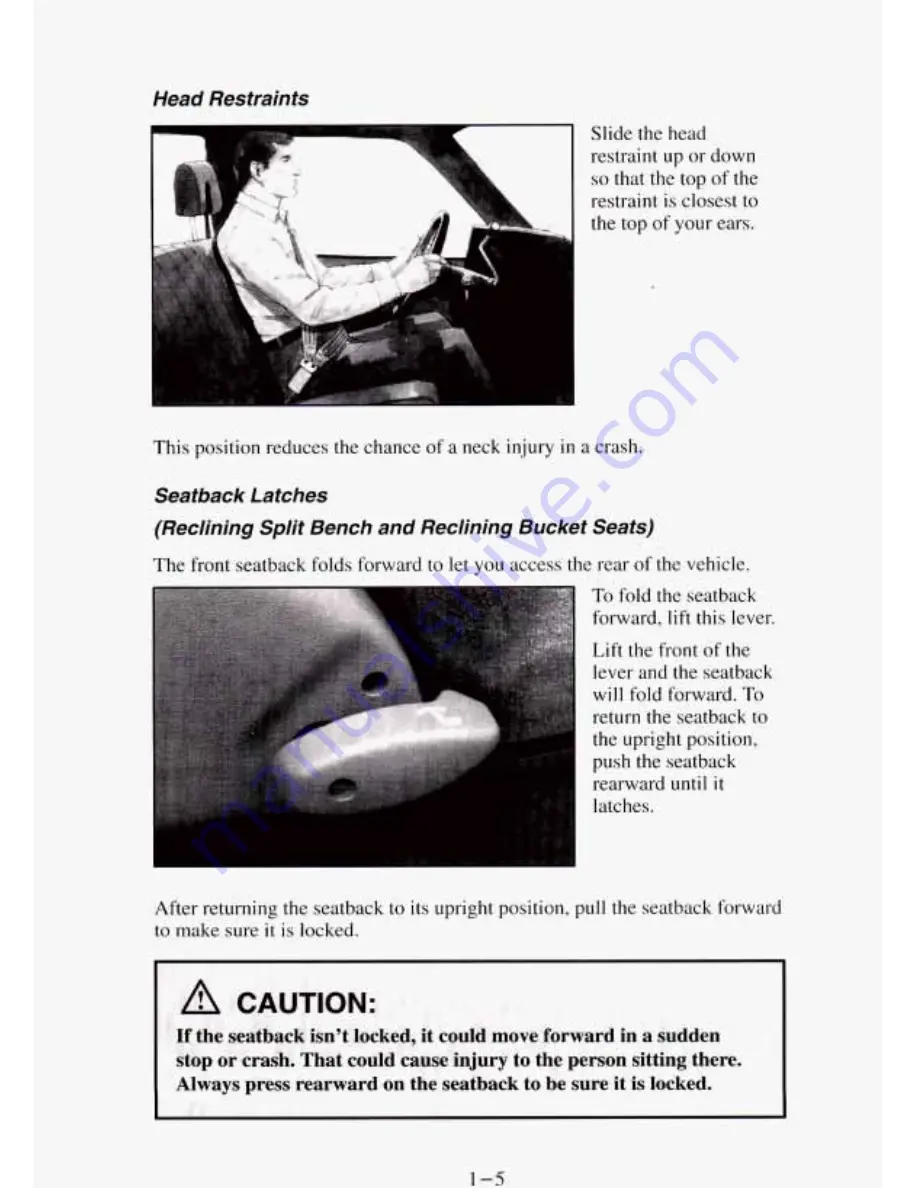 GMC 1994 Suburban Owner'S Manual Download Page 17