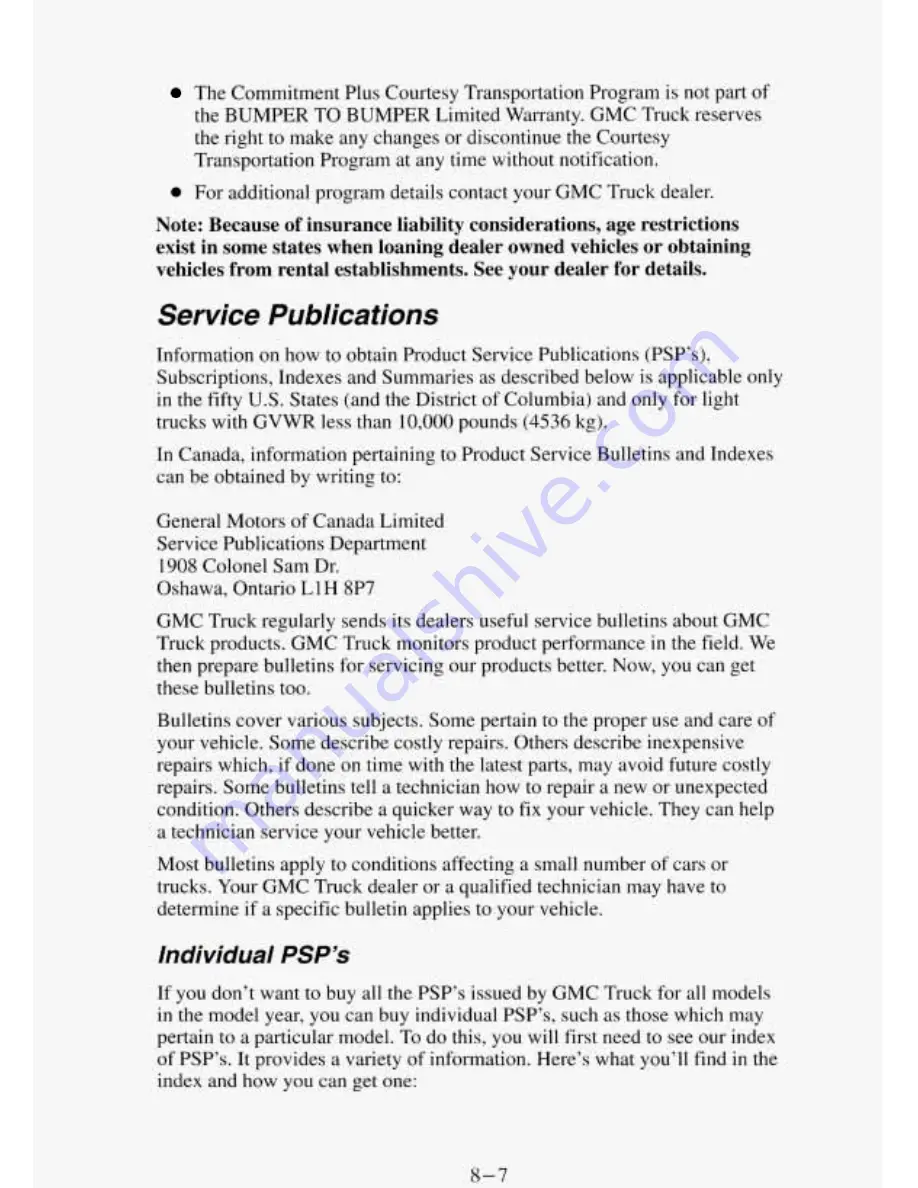 GMC 1994 Suburban Owner'S Manual Download Page 371