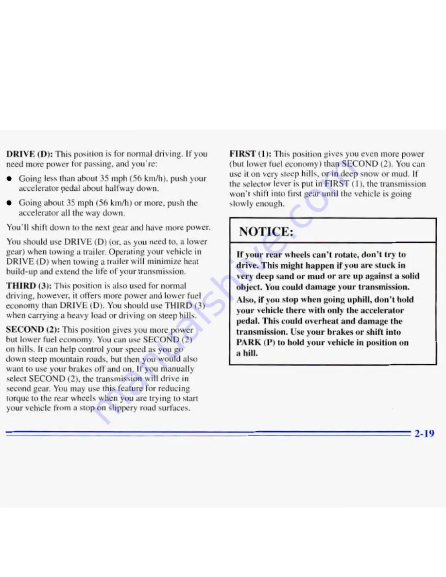 GMC 1996 Savana Owner'S Manual Download Page 77