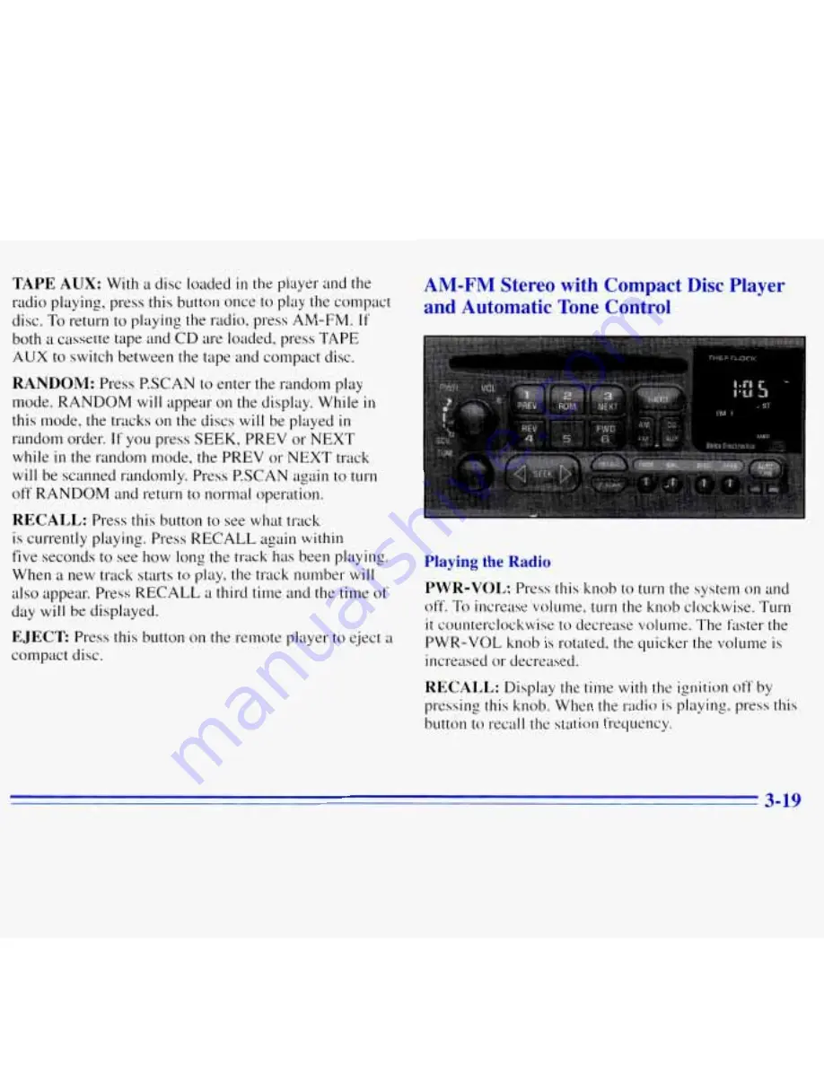 GMC 1996 Savana Owner'S Manual Download Page 135