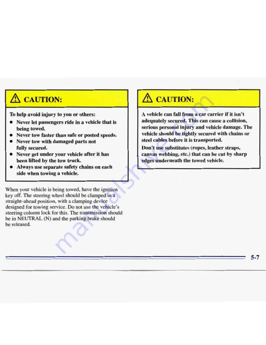 GMC 1996 Savana Owner'S Manual Download Page 195