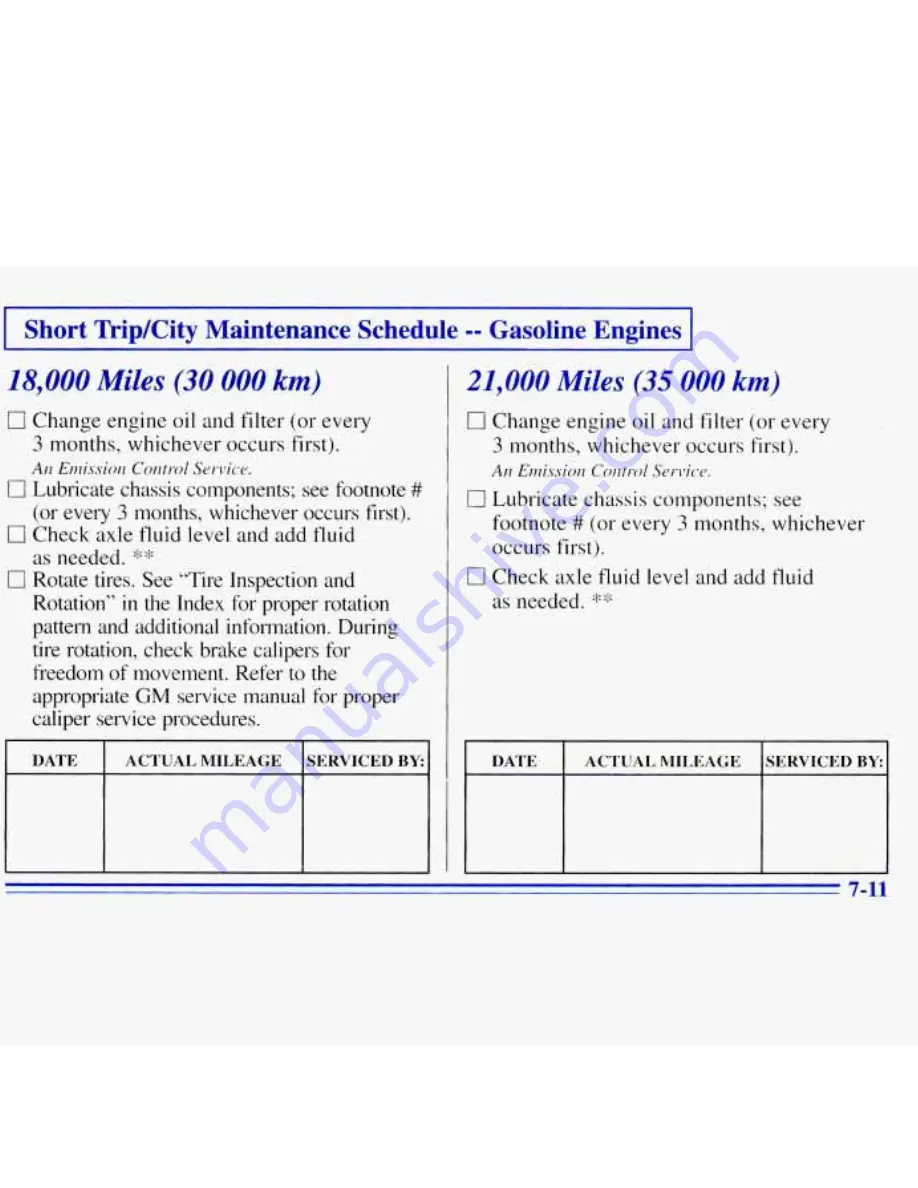 GMC 1996 Savana Owner'S Manual Download Page 307