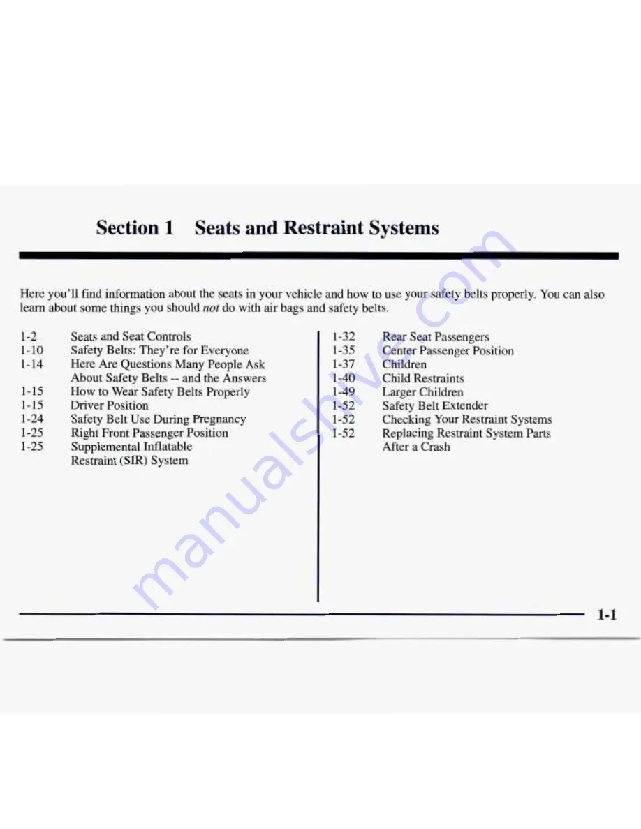 GMC 1997 Savana Owner'S Manual Download Page 9