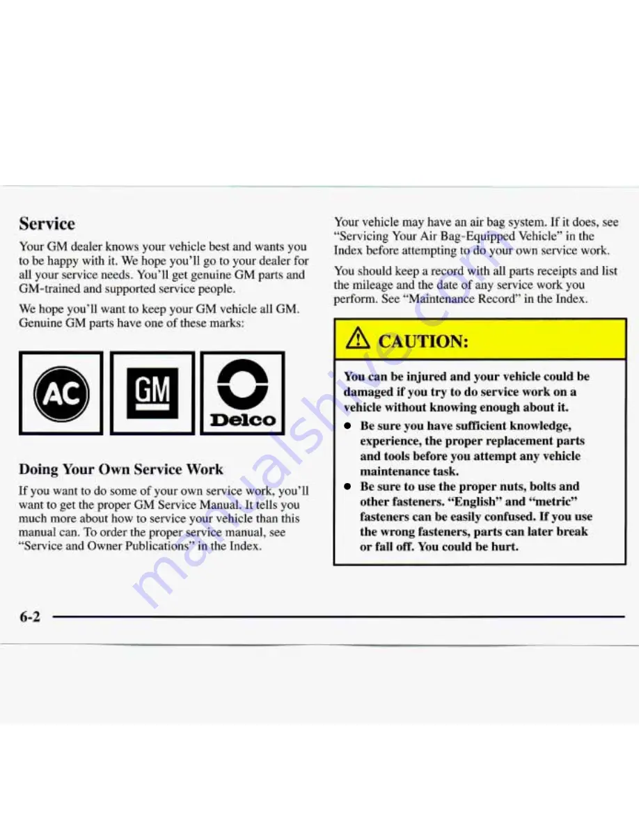 GMC 1997 Savana Owner'S Manual Download Page 236