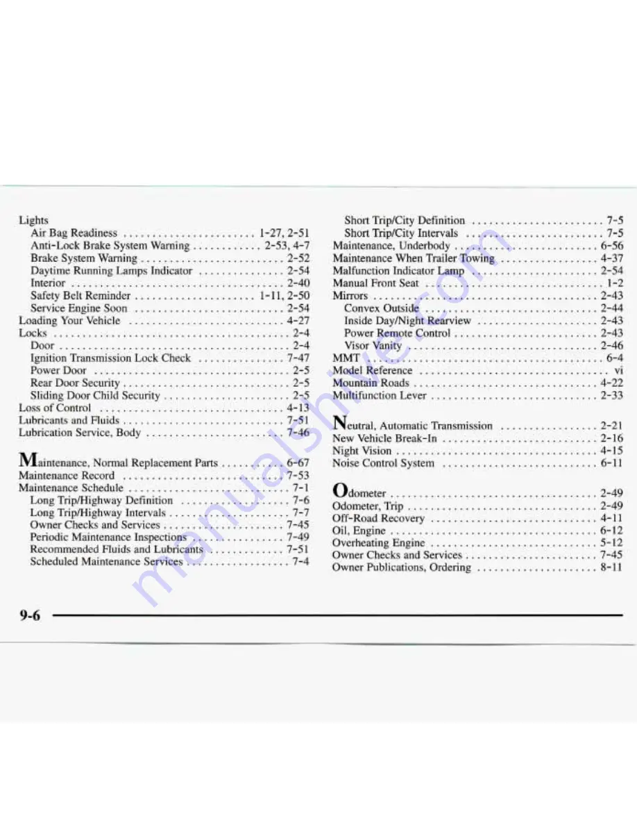 GMC 1997 Savana Owner'S Manual Download Page 380