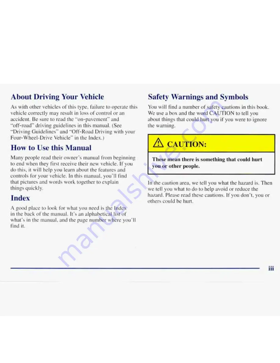 GMC 1997 Suburban Owner'S Manual Download Page 5