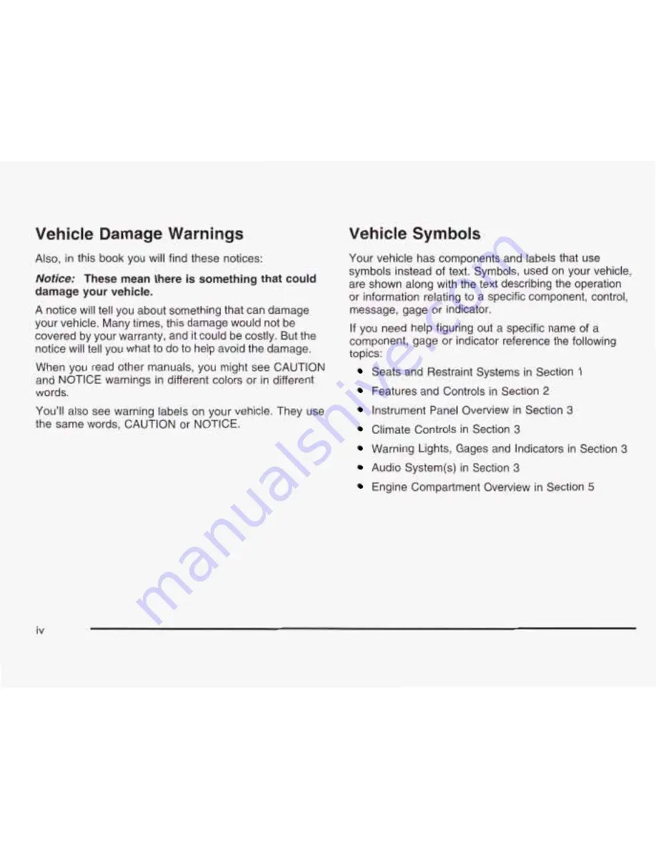 GMC 2003 Safari Owner'S Manual Download Page 5