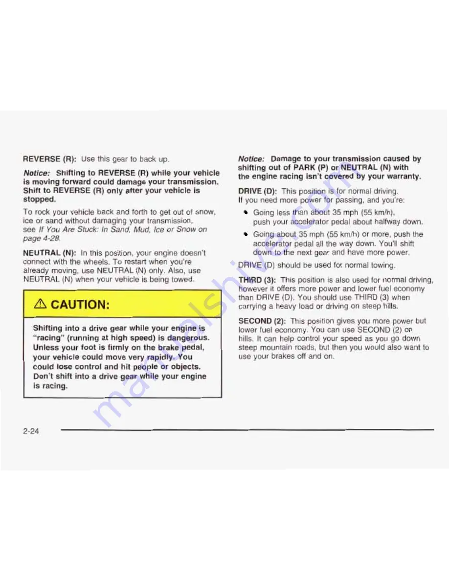 GMC 2003 Safari Owner'S Manual Download Page 103