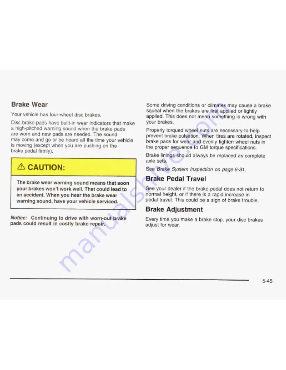 GMC 2003 Safari Owner'S Manual Download Page 262