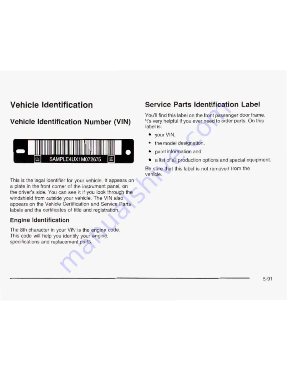 GMC 2003 Safari Owner'S Manual Download Page 308