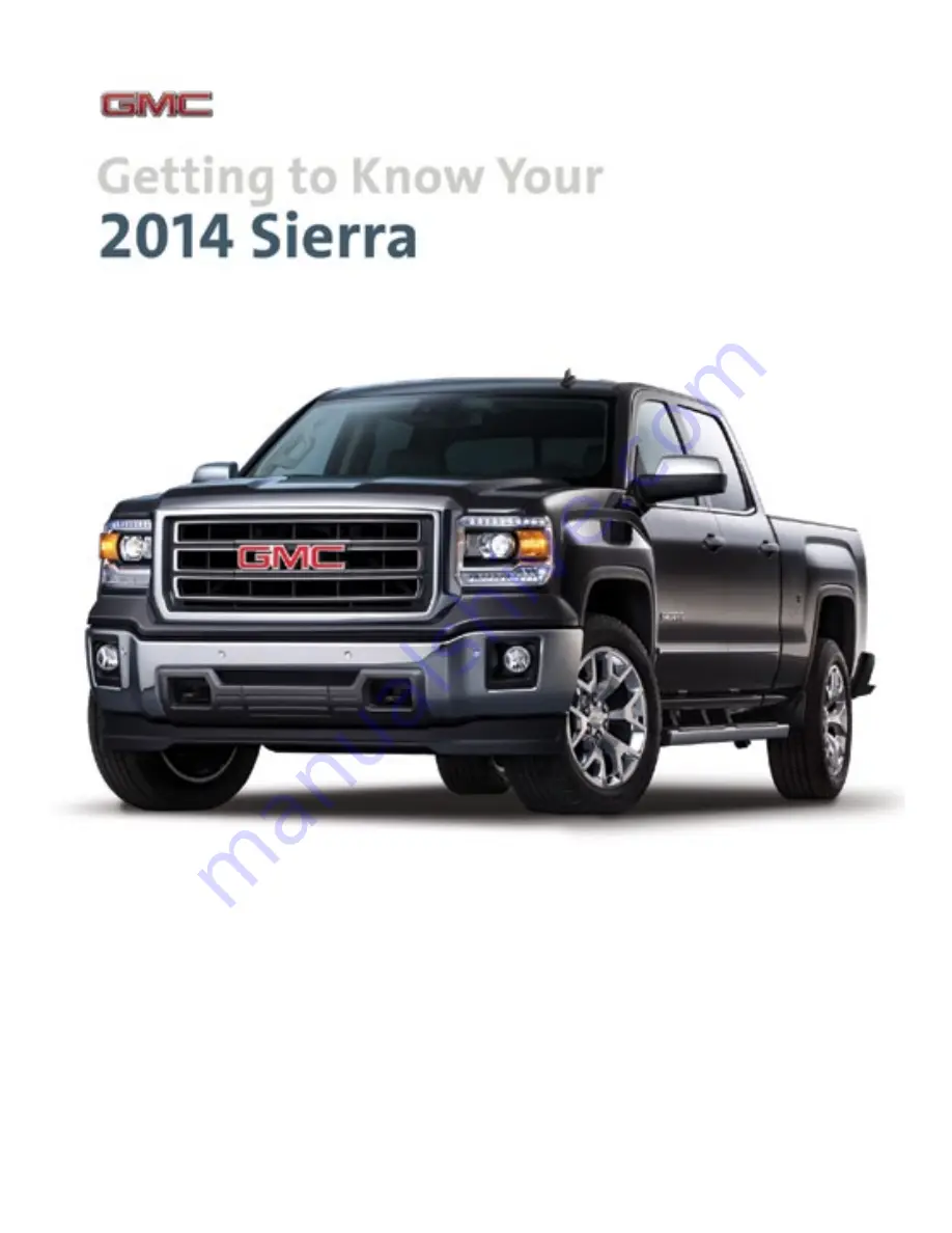 GMC 2014 Sierra Quick Reference Manual Download Page 1