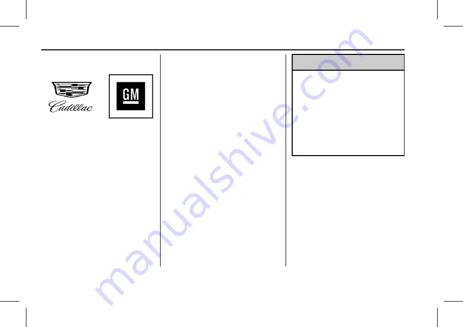 GMC CADILLAC USER EXPERIENCE System Manual Download Page 3