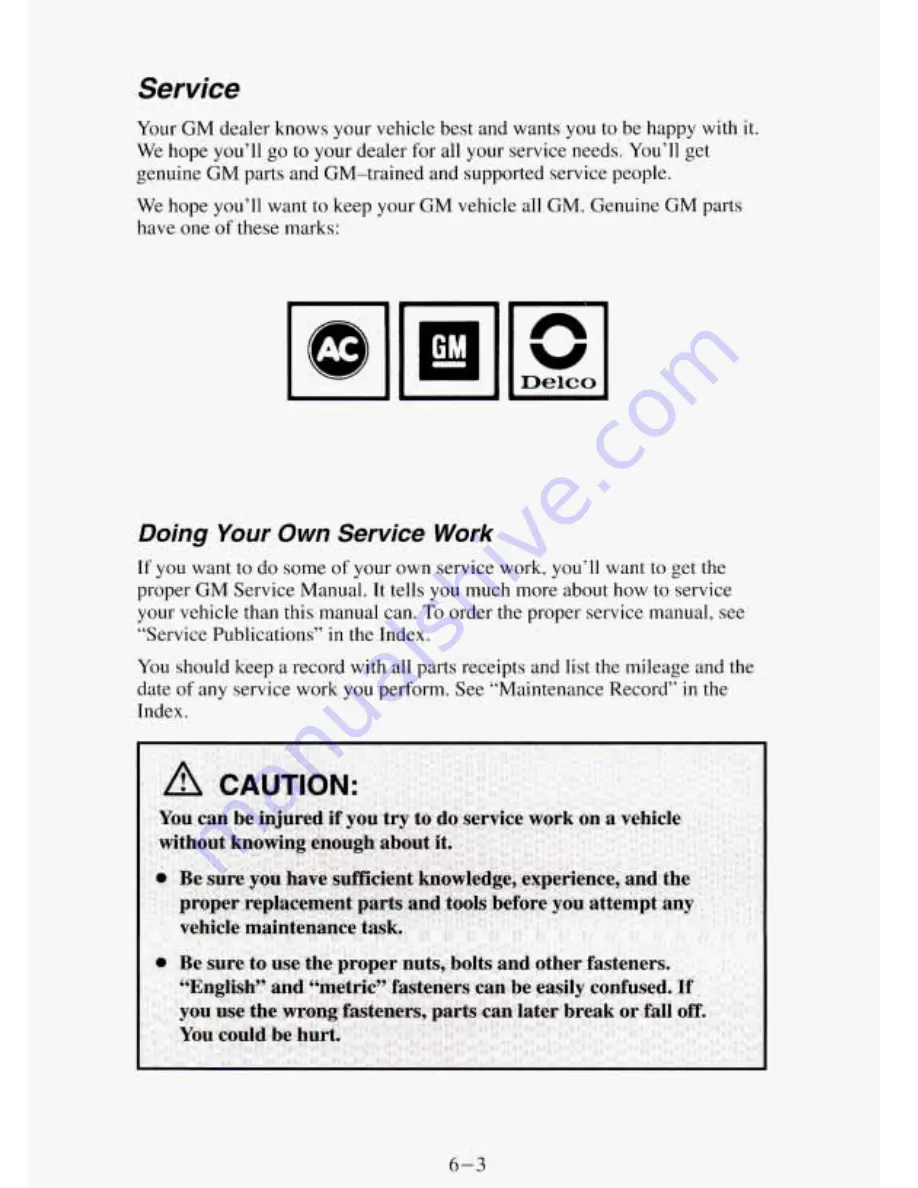 GMC SIERRA 1994 Manual Download Page 253