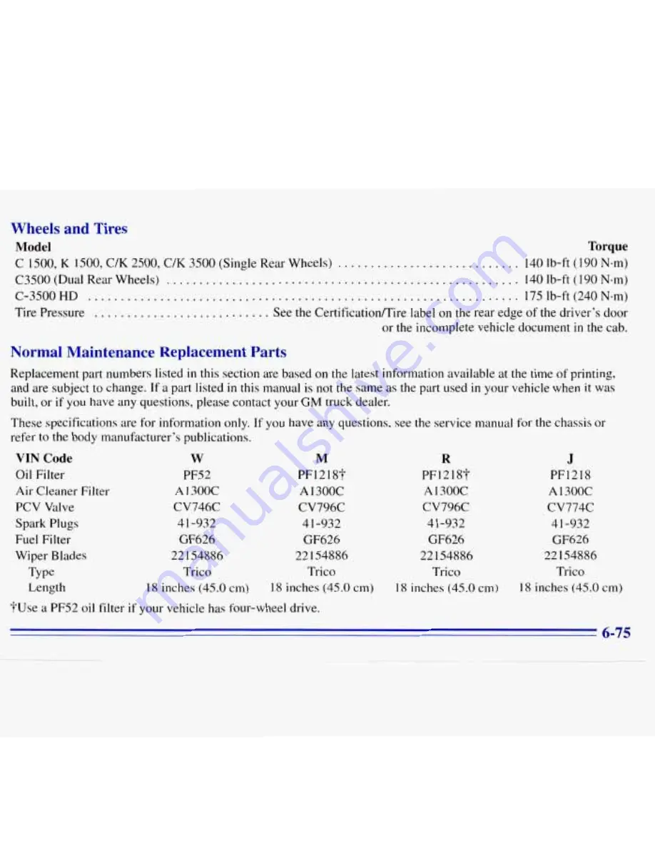 GMC SIERRA 1996 Manual Download Page 325