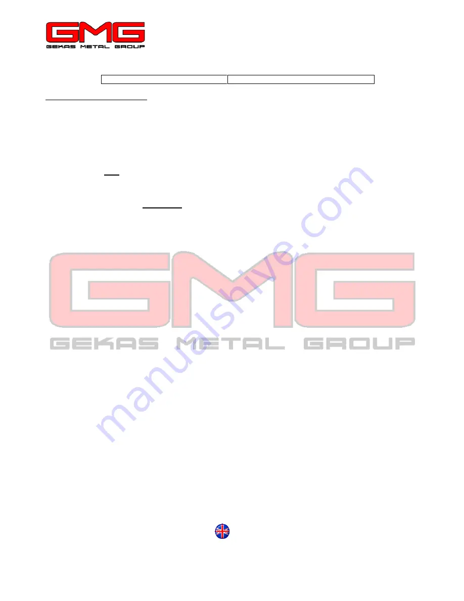 GMG SG series Starting Manual Download Page 5