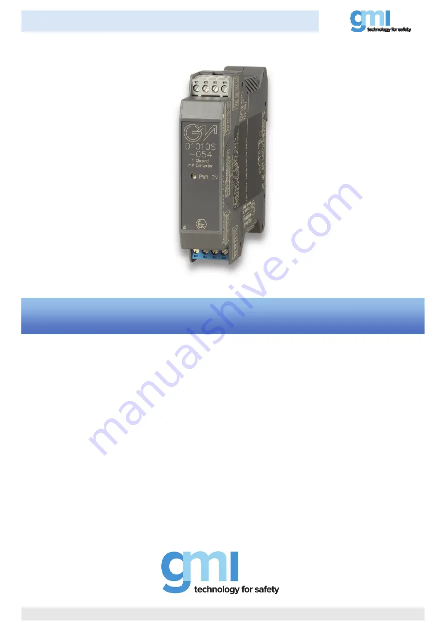 GMI D1010S-054 Instruction Manual Download Page 1