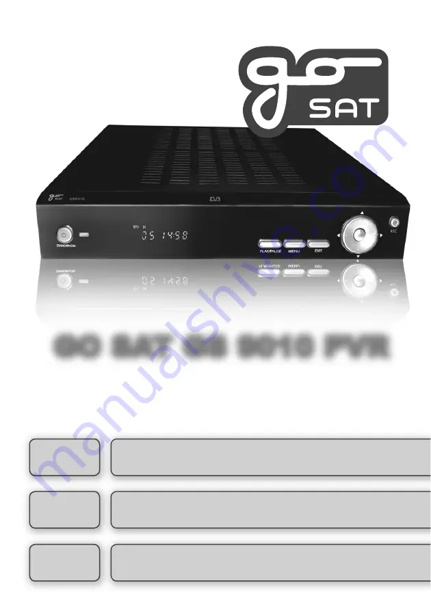 go sat GS 9010 PVR Скачать руководство пользователя страница 1