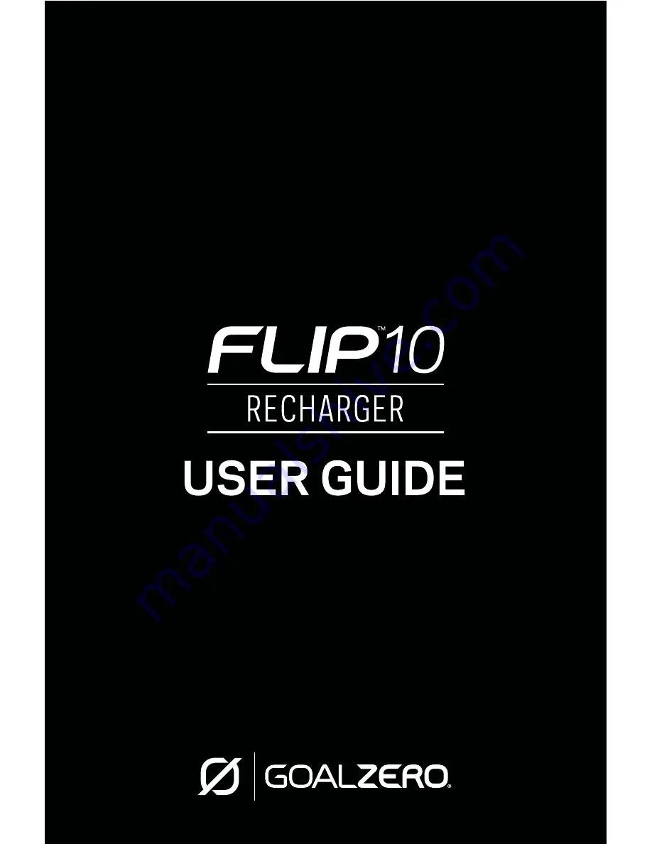 GOAL ZERO Flip10 User Manual Download Page 1