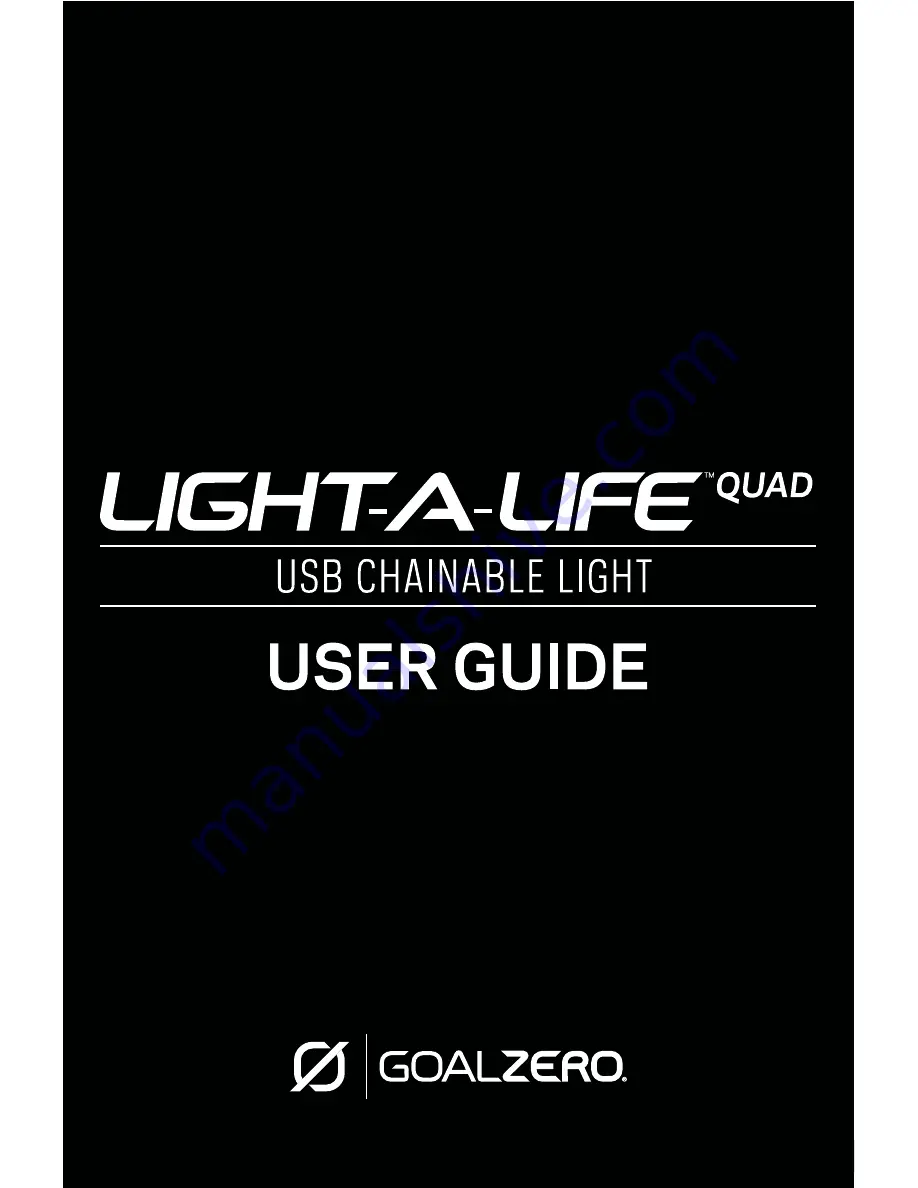 GOAL ZERO Light-A-Life Quad User Manual Download Page 1