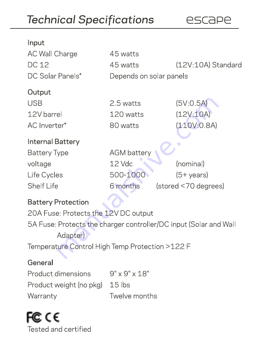 Goalo Escape Scout 150 Reference Manual Download Page 2