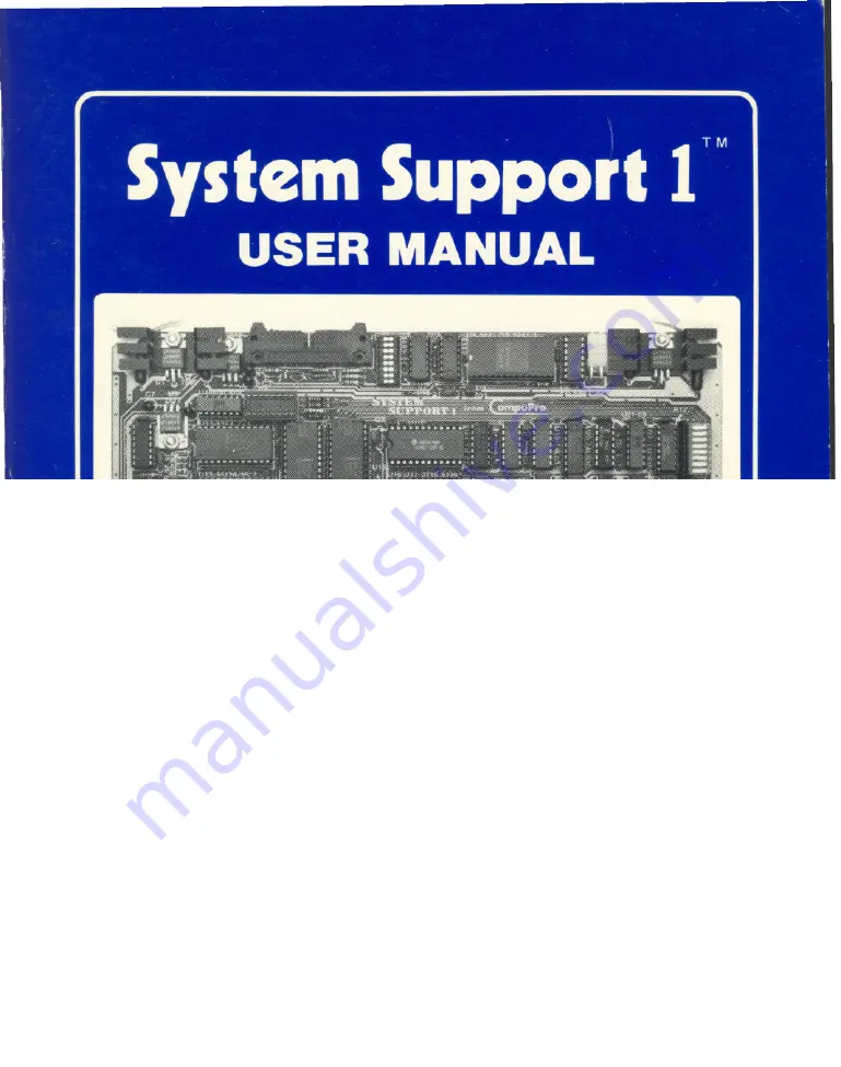 Godbout CompuPro System Support 1 User Manual Download Page 1