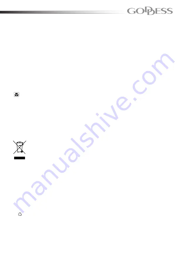 Goddess RSB 085 GW9F Instruction Manual Download Page 60