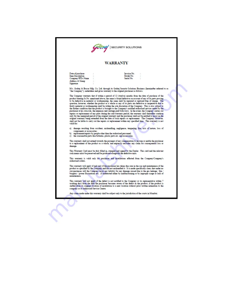 Godrej ET-200IRHMB-M User Manual Download Page 12