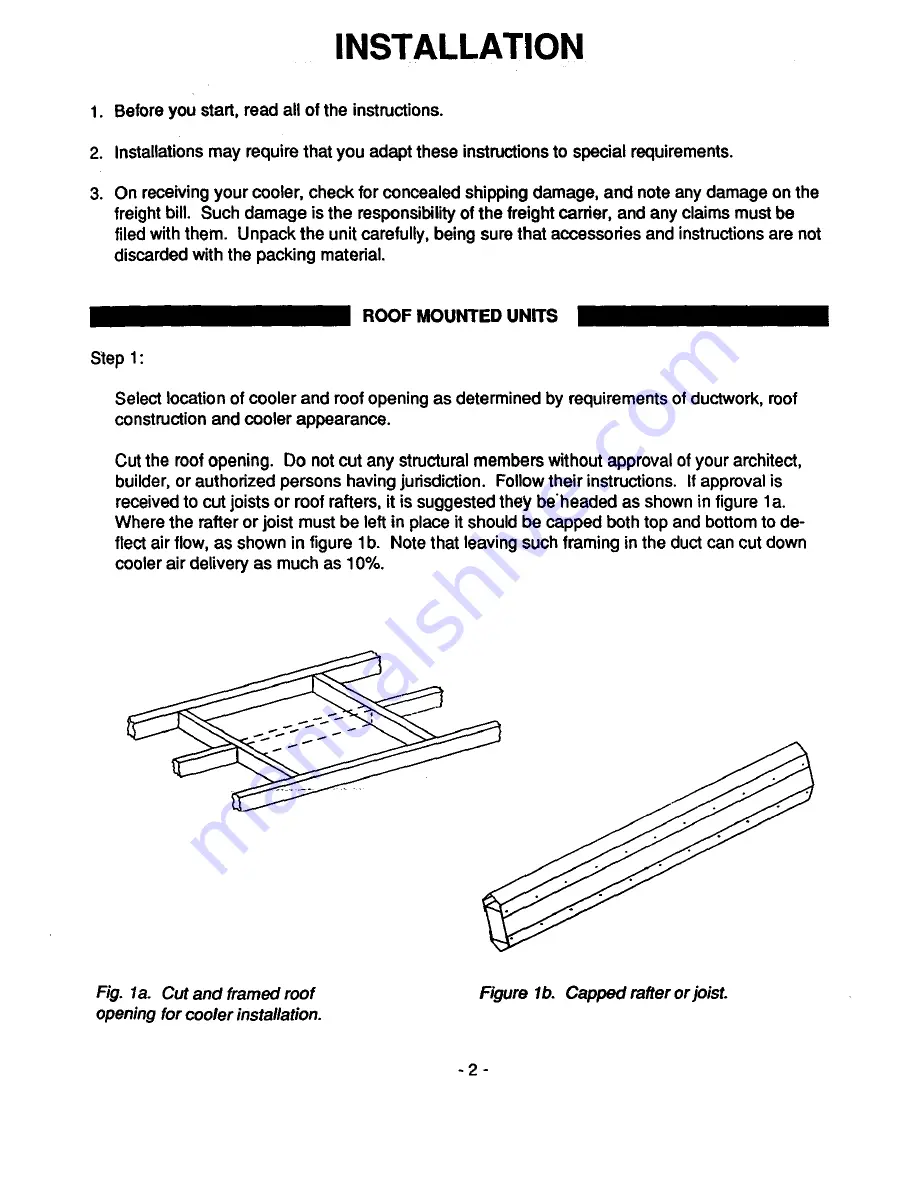 GOETTL Evaporative Coolers Installation & Operating Instructions Manual Download Page 2