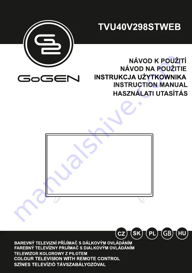 Gogen TVU40V298STWEB Скачать руководство пользователя страница 1