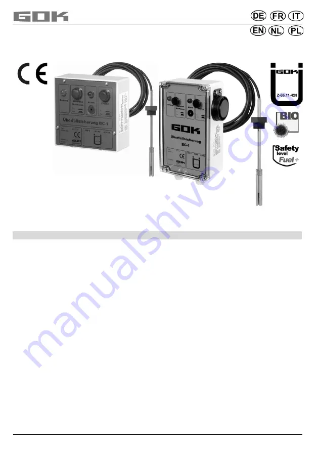 GOK BC-1-2 Скачать руководство пользователя страница 1