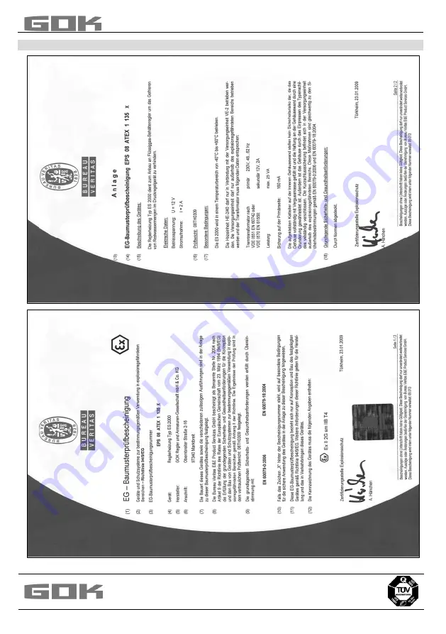 GOK ES2000 Assembly And Operating Instructions Manual Download Page 12