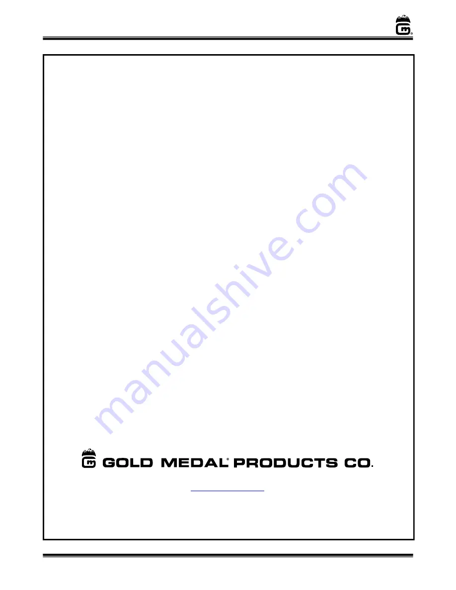 Gold Medal 4211C Instruction Manual Download Page 16