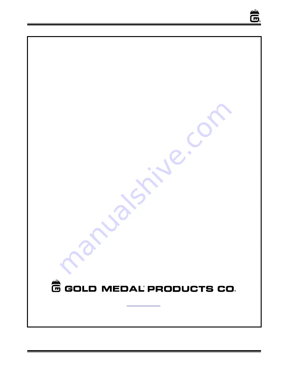 Gold Medal 5099NS Instruction Manual Download Page 27