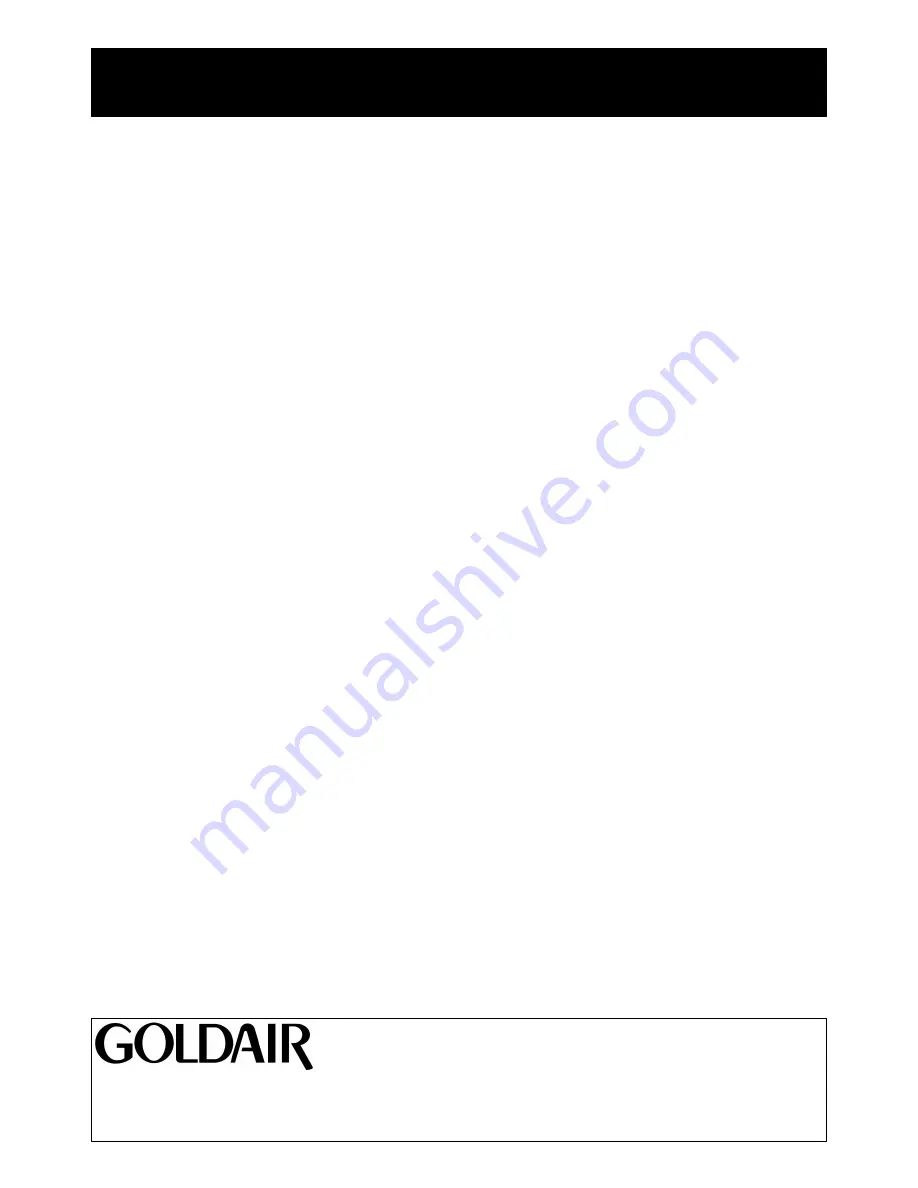 Goldair 800w Operating Instructions Manual Download Page 5